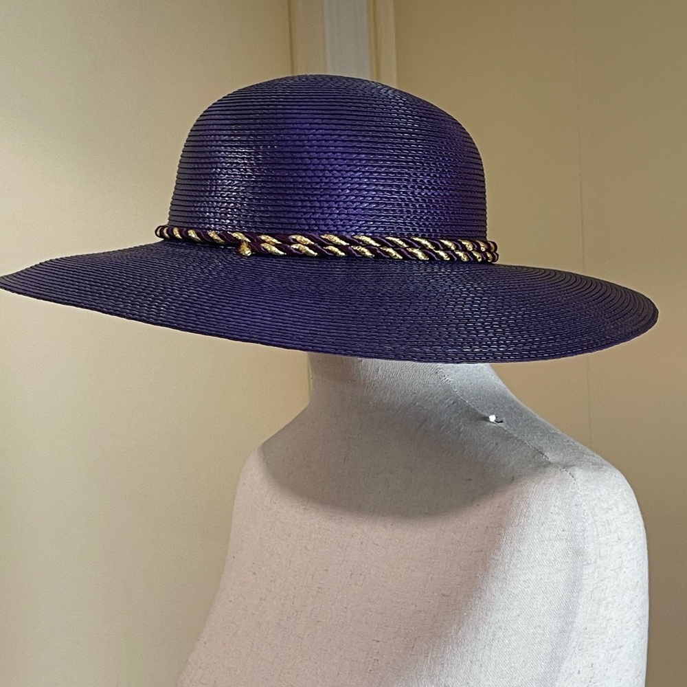 Women’s Kettle Party With Rope Band Hat Wedding Party Derby One Size Purple - Picture 6 of 9